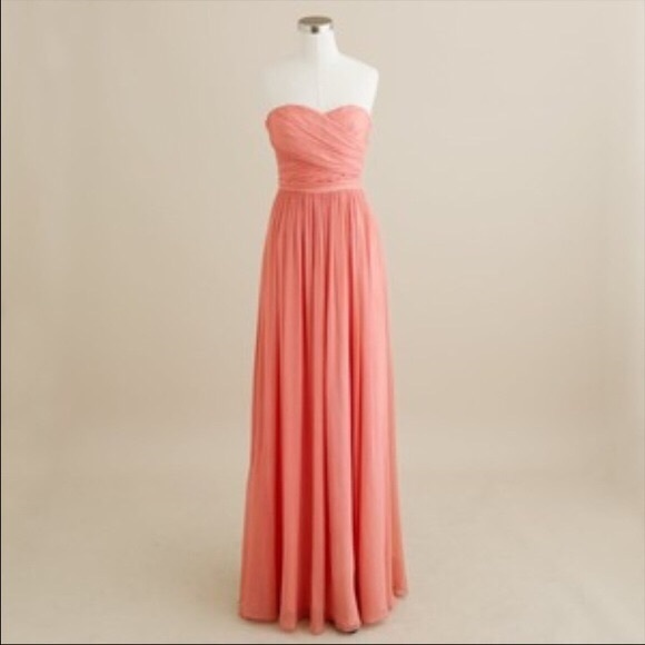 J. Crew Dresses & Skirts - ✨HP✨ J Crew Formal Strapless Coral Arabelle Gown